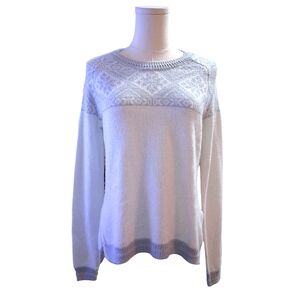 Princess Vera Wang Snowflake Pullover Sweater Womens Size Small